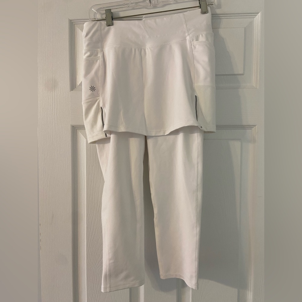 Athleta skirt and leggings combo (white)